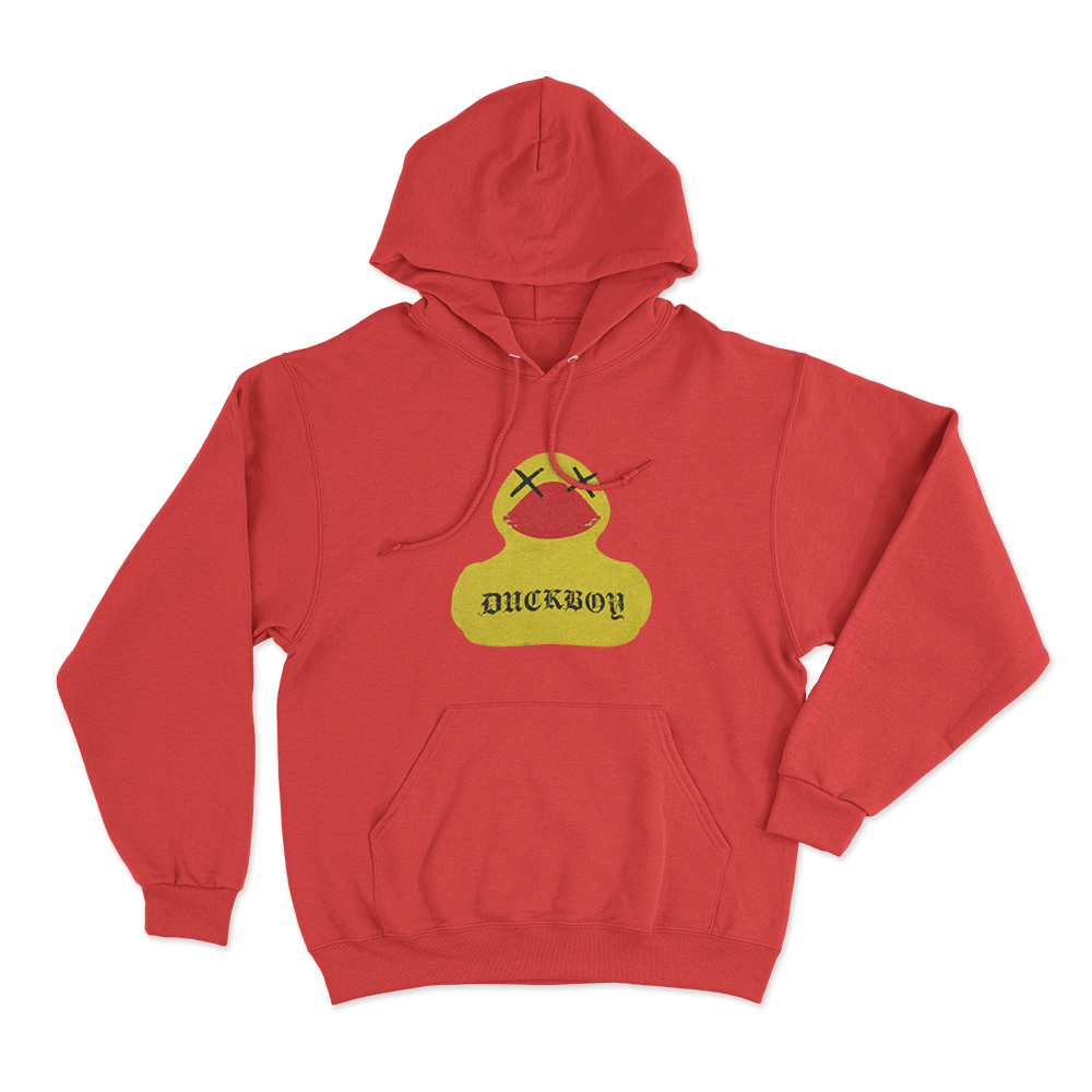 Duckboy Duck Unisex Hoodie Red Duckboy Duck Unisex Hoodie Red