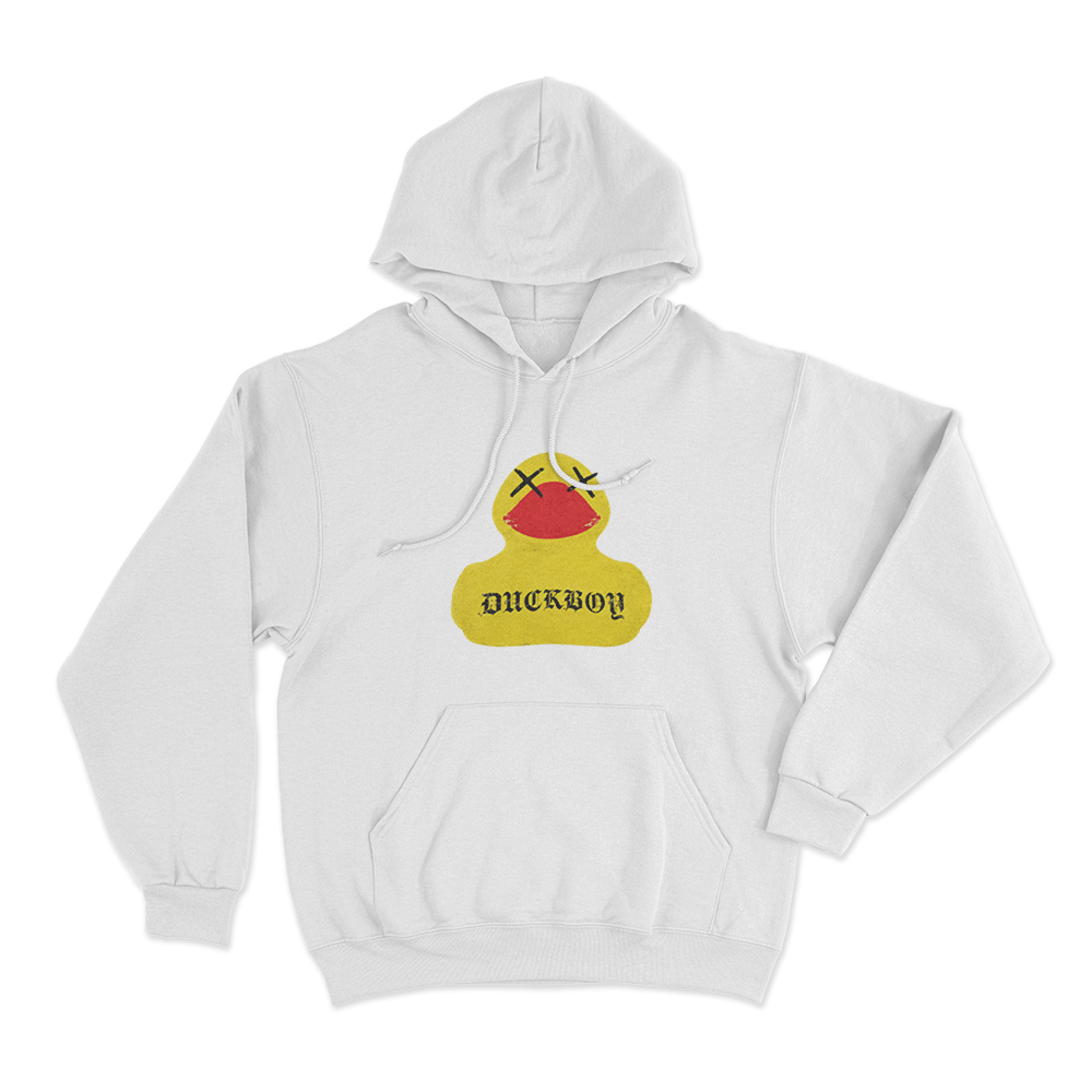 Duckboy Duck Unisex Hoodie White Duckboy Duck Unisex Hoodie White